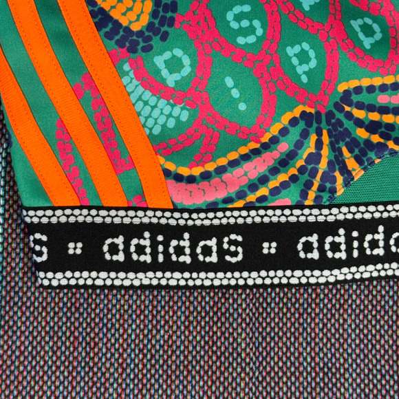 ADIDAS X FARM RIO Floral Sports Bra sz Medium Bold Green App Signal Orange NEW - Picture 7 of 9
